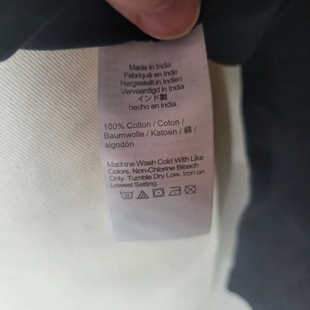J.Crew Puff Sleeve Button Back Long Sleeve Cotton Top Size M